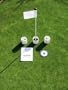 Practice Putting Green - Natural or Synthetic - Accessory Kit - (3) 4" Plastic Cups & White Marker Flag