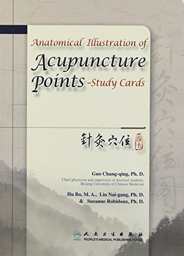 anatomical illustration of acupuncture points study cards