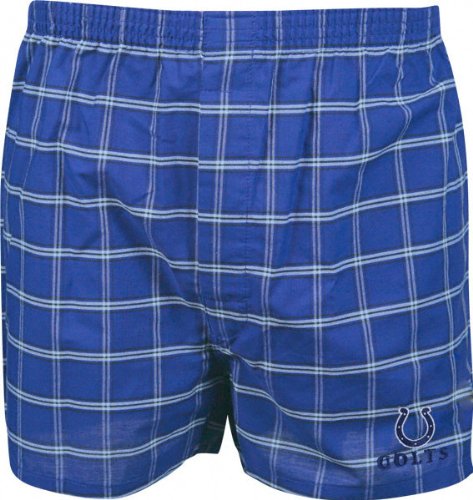 Buy Indianapolis Colts Kickin' Back Plaid Boxer Shorts