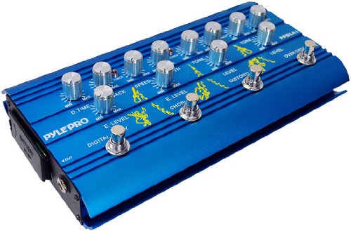 51aCPK0AJ0L Pyle Pro PPDLA1 Super Guitar Multi Effect Pedal with Overdrive, Distortion, Chorus and Digital Delay