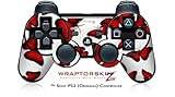 Sony PS3 Controller Skin Butterflies Red