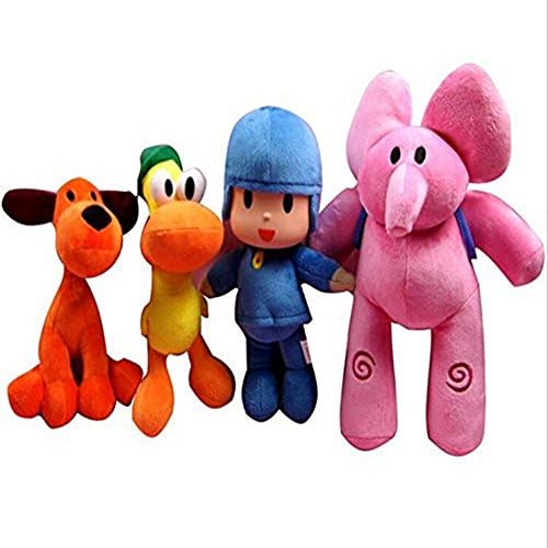CrazyRose Complete Set of 4 Plush: Pocoyo, Pato, Elly, Loula