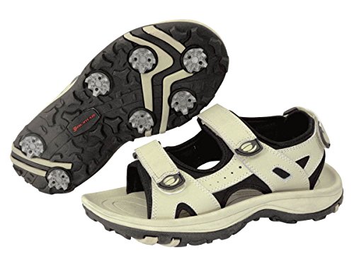 Orlimar Women's Athena Golf Sandal, Taupe/Black, Size 7/Medium