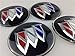 SunShine 4Pcs 65mm Car Wheel Center Hubcaps Epoxy Decal Badge Emblem Hub Cap Auto Wheel Cover Aluminum Sticker Logo For Buick Enclave Lucerne Encore Excelle Regal Wheel Center Caps