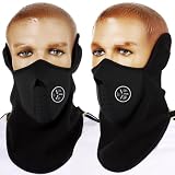 Black Motorcycle Motorbike Thermal Balaclava Half Mask Bike Cycle Ski Snow Snowboard Sport Sporty Winter Face/ Neck Cover Warmer Outdoor