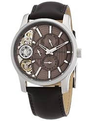 Fossil ME1098 Stainless Steel Case Brown Leather mineral Mens & Womens Watch