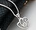 TOPSTARONLINE Love With a Round Zircon Pendant Necklace