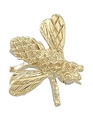 18K Yellow Gold Bee Brooch -- LIFETIME WARRANTY