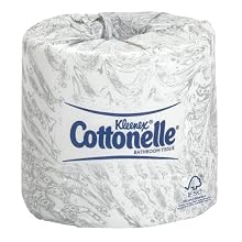 Kimberly-Clark Kleenex Cottonelle 17713 Bath Tissue, 4-57/64" Length x 4" Width, White (60 Rolls of 506)