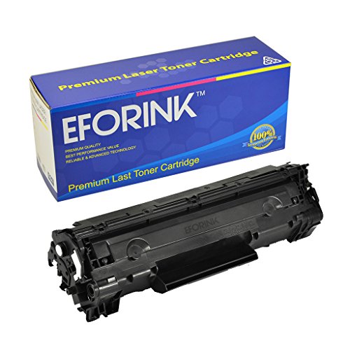 1 Pack EFORINK Compatible Toner Cartridge for HP CB435A, Black