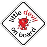 Little Devil on Board Car Sticker, Baby on Board