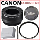Canon FA-DC58B Filter Adapter for Powershot G10 G11 G12 Digital Camera + Ac ....