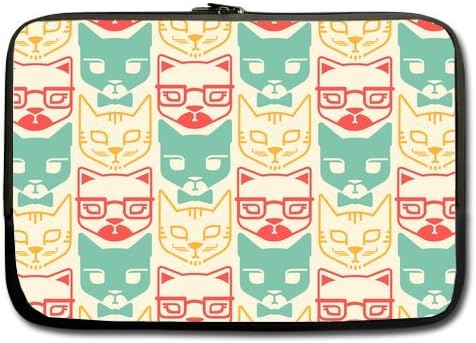 Yestore Superior Neoprene Hipster Cat Sleeve Case for All Laptop 13" 13.3" and Macbook Air Pro 13"