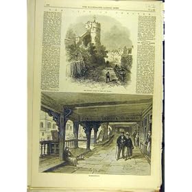 1869 City Chester Phoenix Tower Watergate-Row Print