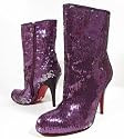 BUFFALO Pailletten Damen Stiefeletten mit Plateau (Lila)