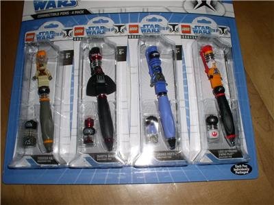 51aCvJXiIDL NEW LEGO STAR WARS PEN SET CONNECT AND REBUILD 4 PACK