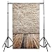 Mohoo 3x5ft Photography Backdrop Background Photo Studio Prop Beige Brick Wooden Floor Vinyl