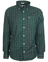 Abercrombie & Fitch Mens Shirt Green Plaid