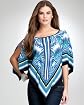 Ikat Silk Scarf Poncho Top main image