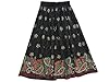 Womans Maxi Skirt Black Orange Paisley Beaded Skirts Bollywood Chic