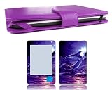 Bundle Monster Borders Kobo Genuine Leather Case Cover Jacket + Skin Art Decal Sticker + Screen Protector Ebook Accessories Combo