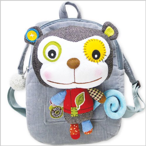 Eco Snoopers / Backpack with Removable Plush, Play it Again Sam Monkey