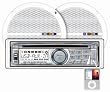 Dual MXCP66 In-Dash Marine AM/FM/CD/MP3 Receiver 6 1/2-Inch Speaker Combo Pack - White