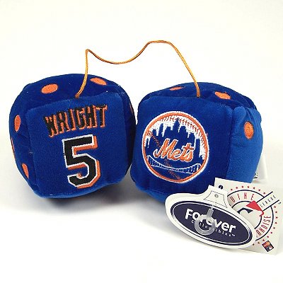 Buy NEW YORK METS DAVID WRIGHT FUZZY DICE! COOL! N.Y. by Forever Collectibles