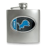 Detroit Lions Stainless Steel Hip Flask