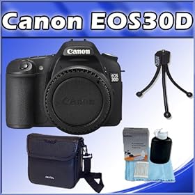 Canon EOS 30D 8.2MP Digital SLR Camera (Body Only) + Camera Bag + Table Tripod + 3 pieces Cleaning Kit