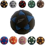 Over 10 Styles 32 Panels Sand Footbag Hacky Sack for Freestyle- Assorted Colors Sold Separately