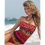 Tie-dyed bandeau swimsuit