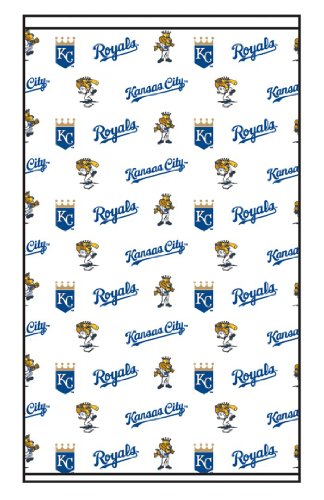 Roller Shades MLB Kansas City Royals Mascot Pattern - White Background 0562_0010