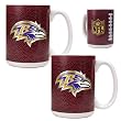 Baltimore Ravens NFL 2pc Gameball Ceramic Mug Set - Primary logo by Great American Products