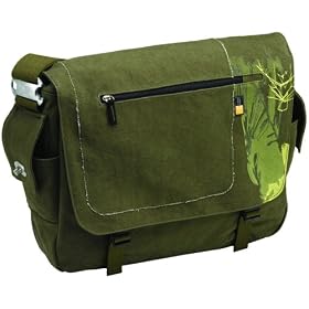Caselogic SNMB-15 15.4-Inch Canvas Messenger Bag with Laptop Storage (Green)