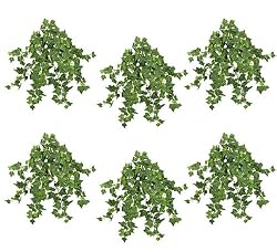 SIX 15" Mini English Ivy Artificial Hanging Bushes