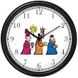 The Three Wise Men - Christian Theme Wall Clock by WatchBuddy Timepieces (White Frame)