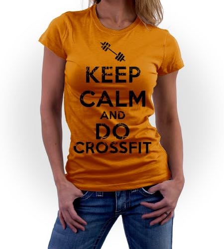 YT102OrangeL Keep Calm CrossFit Tee