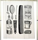 Izola 701 Apothecary Canvas Shower Curtain