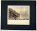 1835 Hand Coloured Print Castle Chillon Lake Mountains