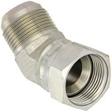 EATON Aeroquip 2070-16-16S 45 Degree Swivel Nut Elbow, JIC 37° End Types, Carbon Steel, 1 JIC(f) x 1 JIC(m) End Size, 1" Tube OD