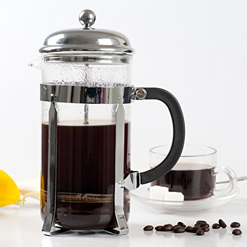 Find Bargain Secura 1 Liter Glass French Press Coffee Maker, 34-Ounce, BONUS Stainless Steel Screen