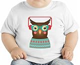 Hipster owl オーガニックベビーTシャツ 12 - 18 Months