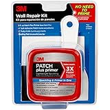 3M Patch Plus Primer Kit with 8-Fluid Ounce Self-Adhesive Patch, Putty Knife and Sanding Pad