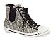 Funky Zebra Fabric Hi-Top Sneaker Boots