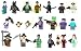 Search : LEGO BATMAN INCLUDES: 20 batman mini figures Bruce Waynn, gray batman, black batman, robin, nightwing(with cap), white Arkhum guard, dark arkhum guard, penguin, 2 x penguin's thugs, joker, greenbomb head redeye joker, joker's thug, freeze's thug, scarecrow, pumpkin bomb head scarecrow, riddler, catwoman, harley quinn, posion ivy(curly hair), every thing in photo included. Authentic batman Lego. (greenbomb joker is the bomb head from joker set) (pumpkin bomb head scarcrow head is from the scarecrow set)