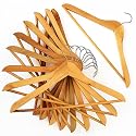 Relaxdays Kleiderb&uuml;gel aus Holz 10er Pack - Holzb&uuml;gel Hosenb&uuml;gel