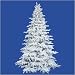 7.5' Flocked White Spruce Artificial Christmas Tree - Unlit