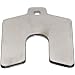 Stainless Steel Slotted Shim, 0.075" x 2" x 2" (Pack of 5)