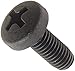 Nylon 6/6 Pan Head Machine Screw, Black, #1 Phillips Drive, M3-0.5 Thread Size, 20 mm Length, Fully Threaded, USA Made (Pack of 100)